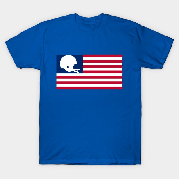 USA Flag Two-Bar Football Helmet T-Shirt by HelmetAddict